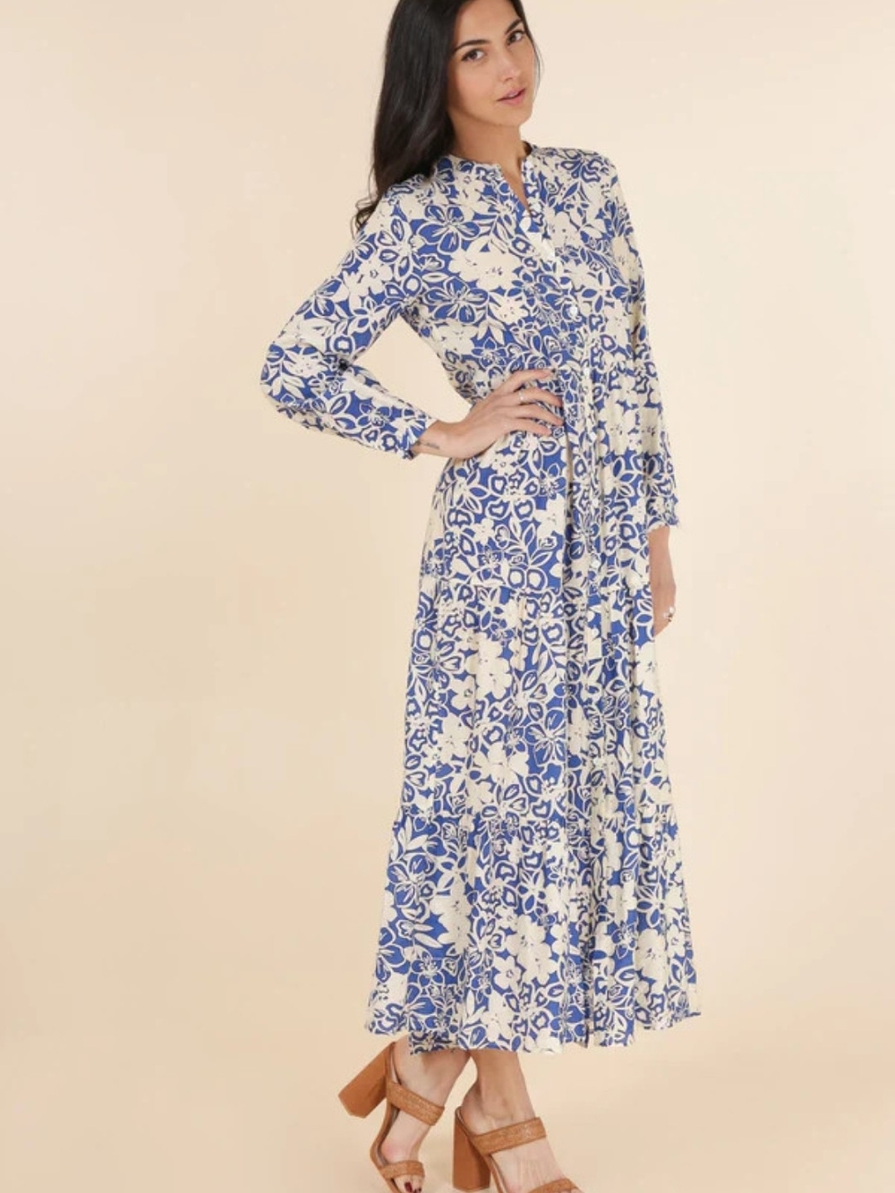 Marbella Floral Dress Choklate PARIS NWOT